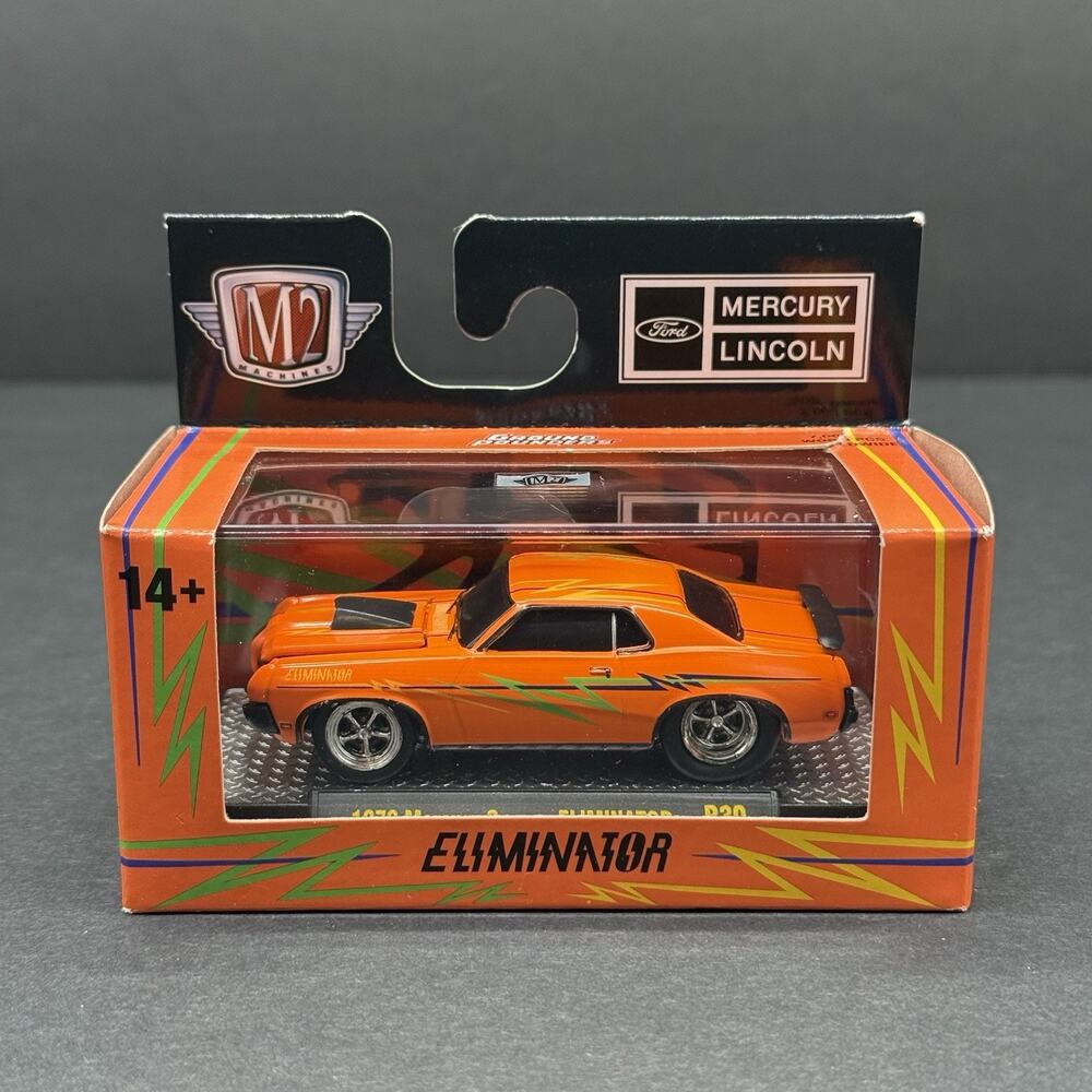 M2 Machines Orange 70 Mercury Cougar Eliminator R30 Diecast 1/64 Car